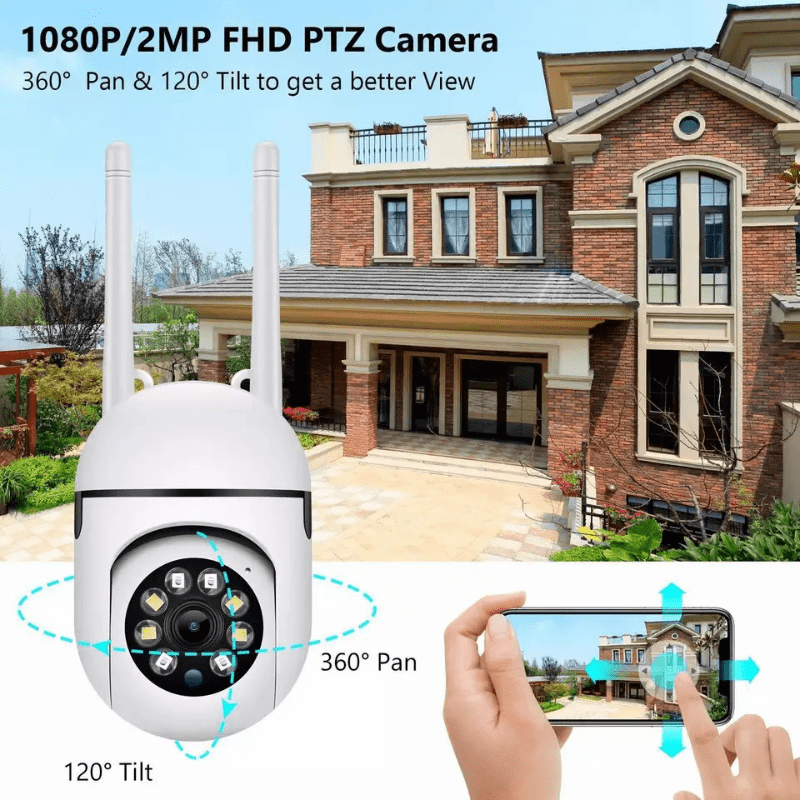 1pc HD 1080P 2 4 5G Dual Band Mini Wifi IP Camera Smart Home Video Surveillance AI Human Tracking Motion Detection Alarm Push Color Night Vision PTZ Monitor