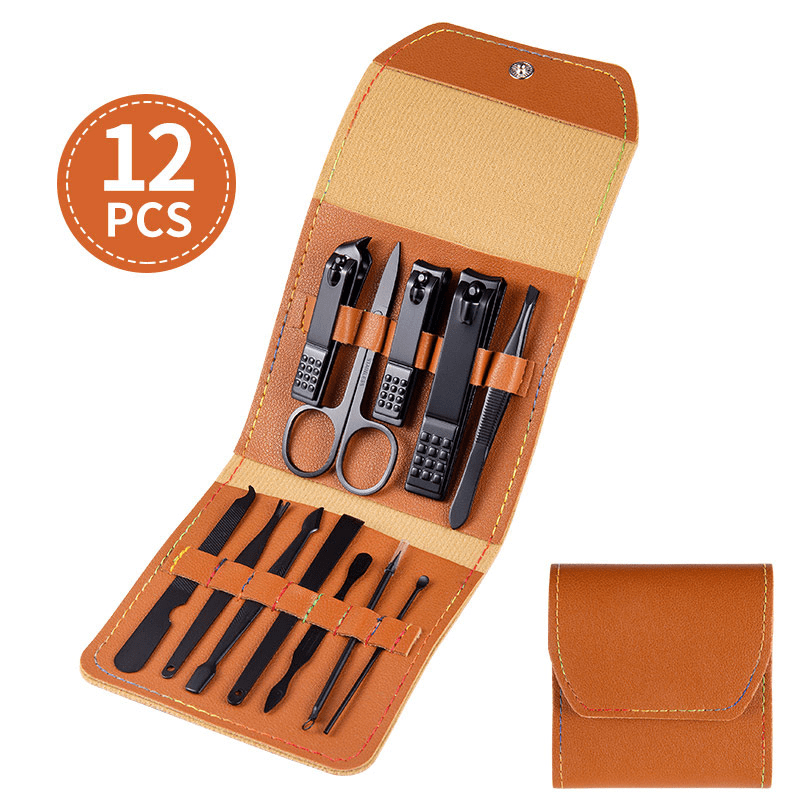 Manicure Set Nail Clippers Pedicure Kit Stainless Steel Kit Nail Scissors  Grooming Kit Professional Hand Or Foot Nail Care Tools With Leather Travel  Case | Check Out Today's Deals Now | Temu