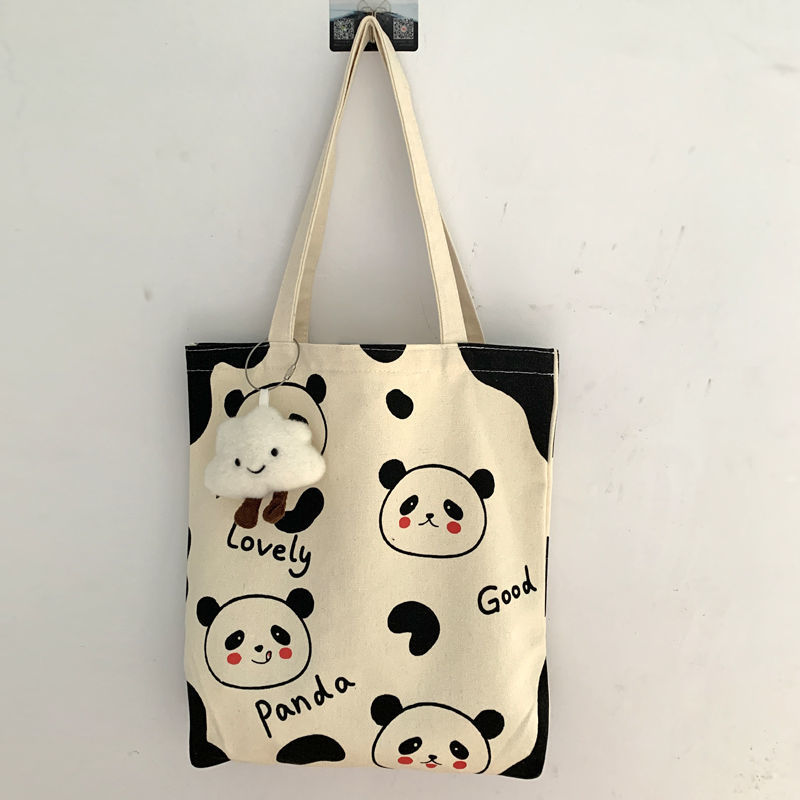 Canvas Shoulder Bag Women's Large Capacity Shopping Tote