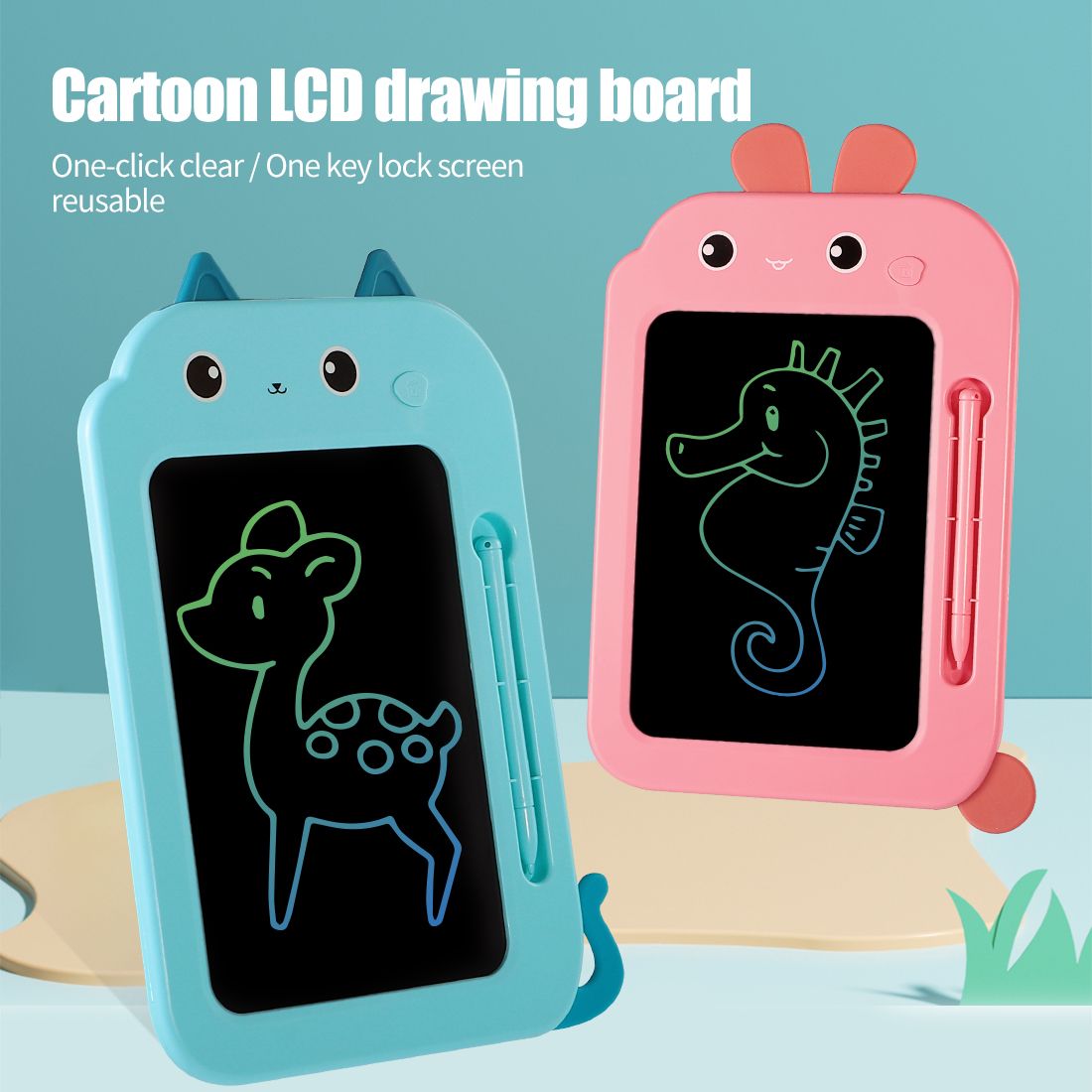 Lcd Writing Tablet For Kids Cartoon Children's Drawing Board Graffiti Writing  Board Electronic Drawing Board Children's Toys Gifts | Don't Miss These  Great Deals | Temu