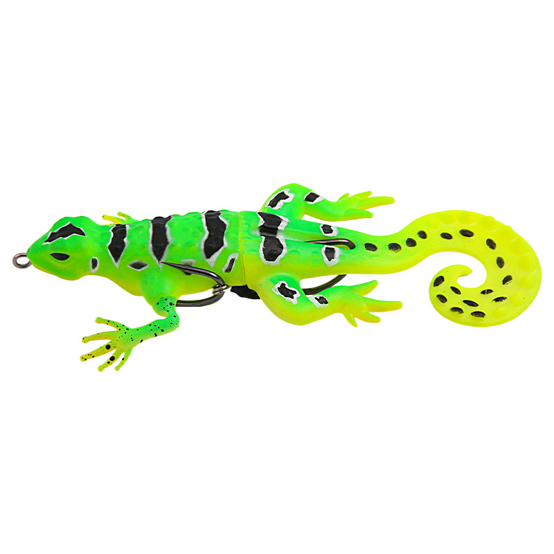 1pc Floating Silicone Lizard Lure 13.5cm/21g With Triple Hook For