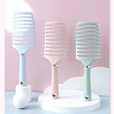 Hair Brush, Curved Vented Detangling Hair Brushes For Women Men Wet Or Dry Hair,Faster Blow Drying Styling Professional Paddle Vent Detangler Brush For Curly Thick Wavy Thin Fine Long Short Hair