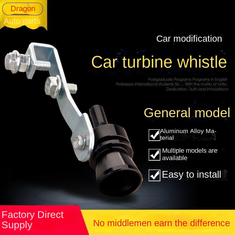 3pcs Car Turbo Sound Universal Aluminum Car Turbo Whistle Muffler