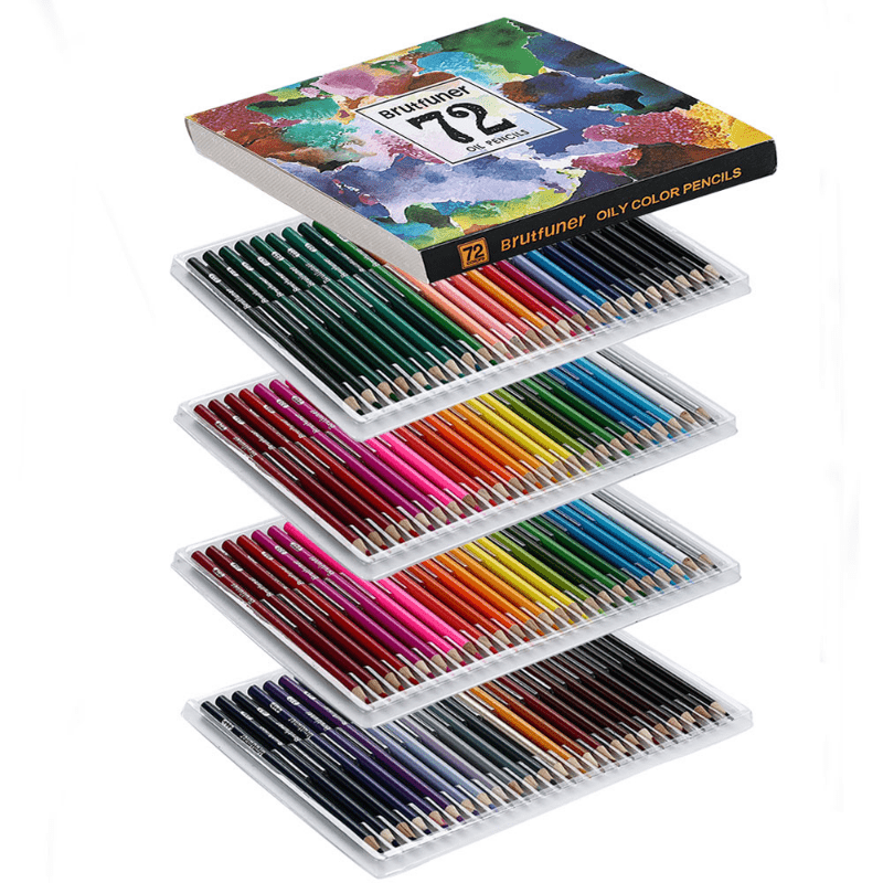 Brutfuner Oil Color Pencils Color Pencil Set Watercolor Drawing