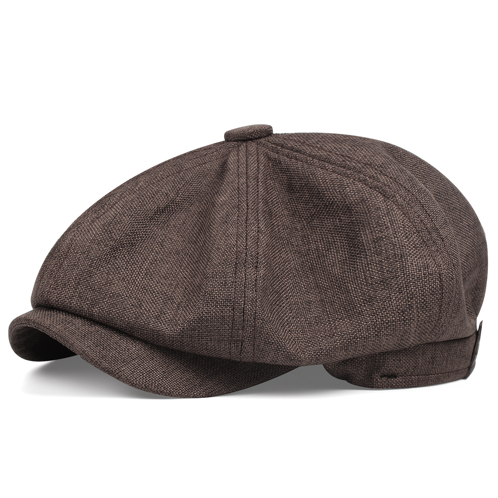 

1pc Casquette Gavroche en - Gatsby à Chevrons en Lin Rétro