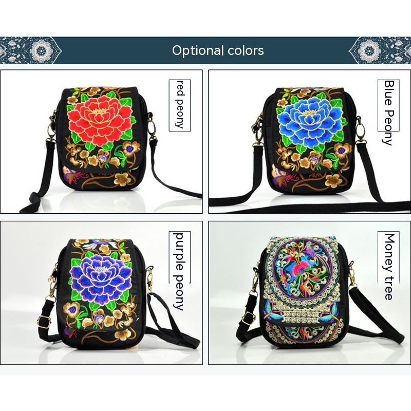 Cell Phone Bag, TSV Retro Embroidery Crossbody Purse, Small Vintage Canvas Handbag  Shoulder Bag for Women, Fits for iPhone Xr Xs Max Samsung 