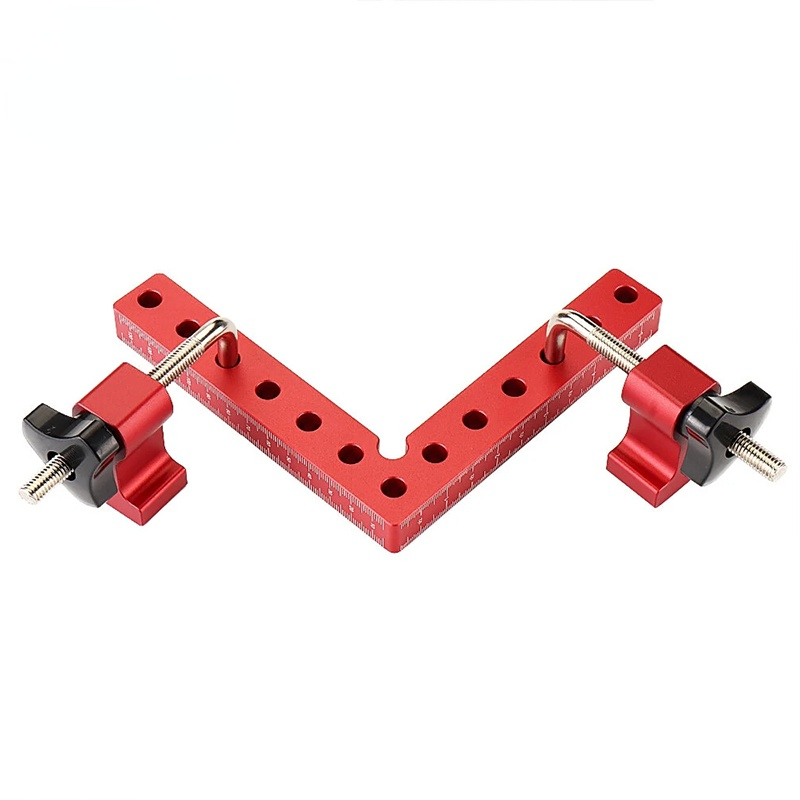 90 Degree Positioning Square Right Angle Clamp 7.1 x 7.1 Aluminum Alloy  Woodworking Carpenter Tool,4 Pcs Right Angle Clamps With 8 Clamps,For