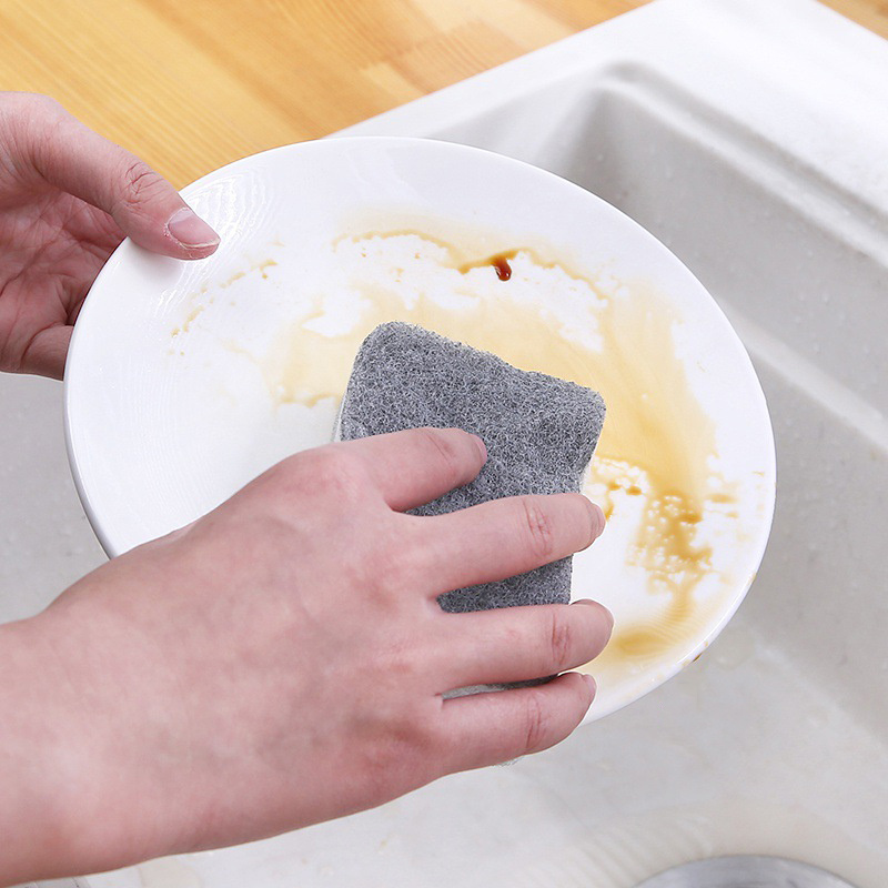 Non-scratch Cellulose Scrub Sponge, Dual-sided Dishwashing Sponge