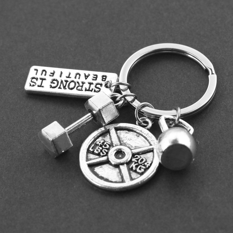 2022 New Sports Power Dumbbell Barbell Kettlebell Keychain English ...