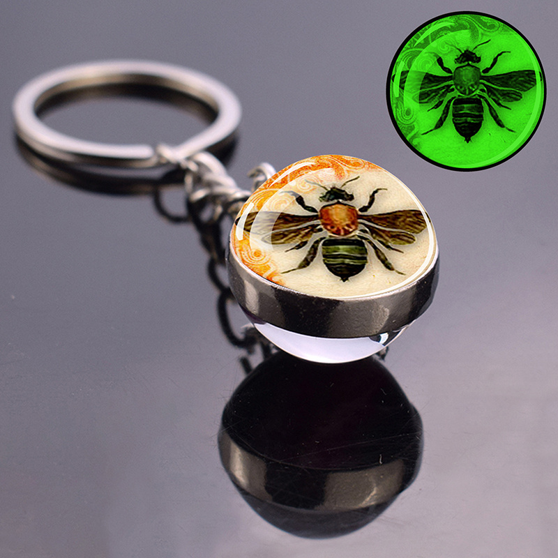 Bee Keychain, Key Charm, Bee Accessories, Cute Keychain, Wood Keychain, Bee Decor, Purse Accessories, Honey, Gift for Bee Lover, Bee