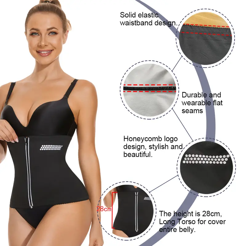 Slimming Sauna Sweat Belt for Women - Waist Trainer for Fat Burning and  Weight Loss with Zipper Closure