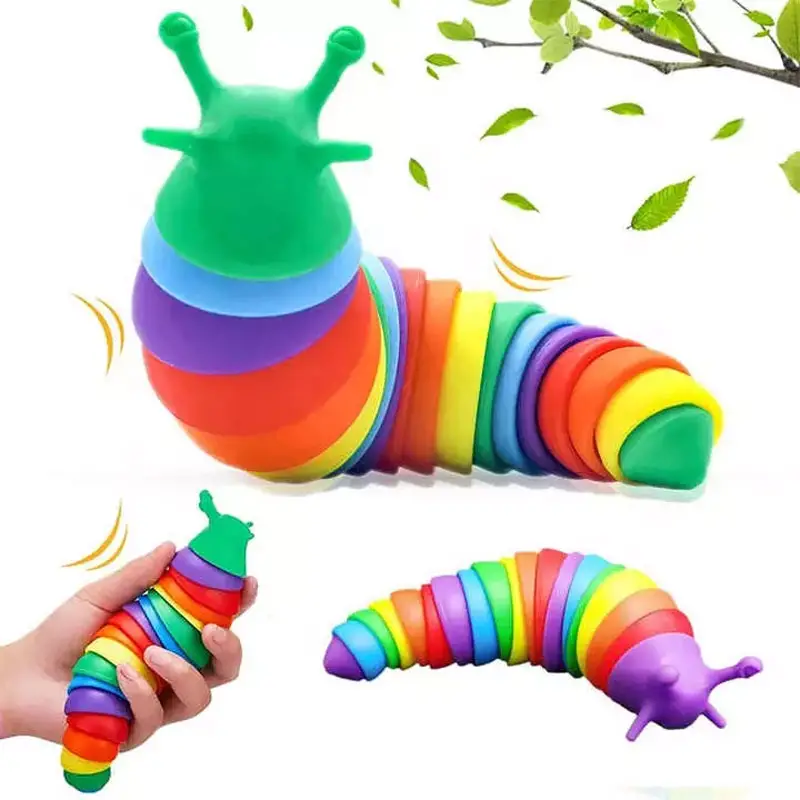 Fidget Slug Articulated Sensory Slug Toy Makes Relaxing - Temu