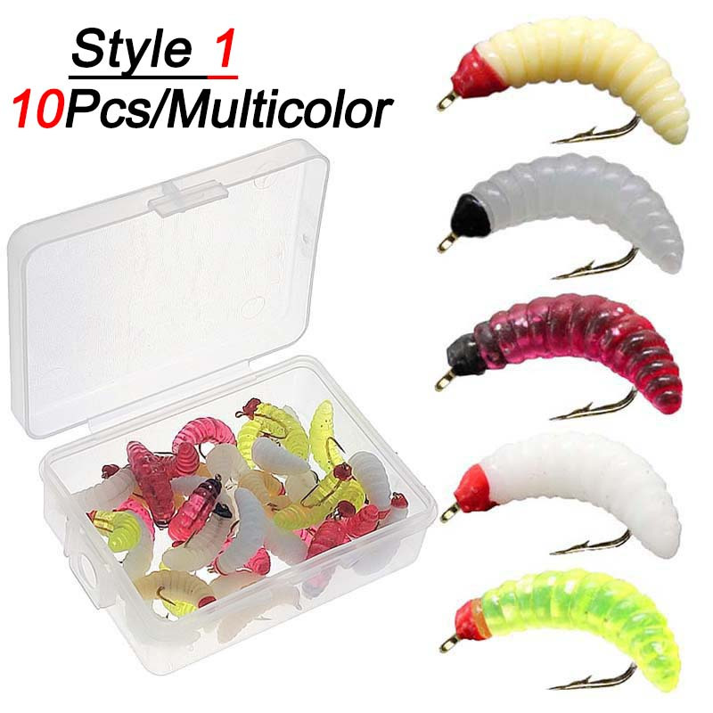 Soft Maggot Baits Fake Worms for Fishing Bass Fishing Lures for Freshwater  Artificial Wax Worms Gross Plastic Worms for Freshwater Saltwater Lake  Trout Ice Fish - China Fishing Tackle and Fishing Lure