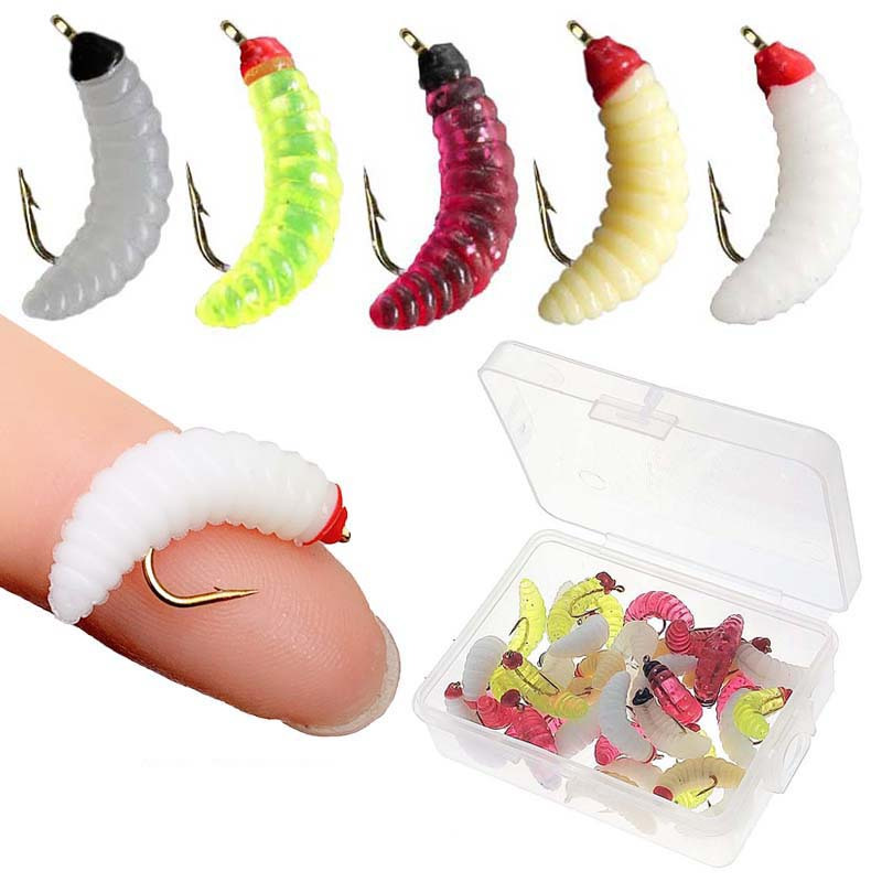 Catch Fish Maggot Fly Fishing Bait Wet Trout Worm Lures - Temu Canada