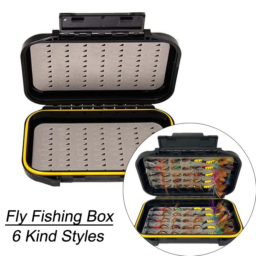 Waterproof Fly Fishing Lures Set Portable Storage Box - Temu Canada