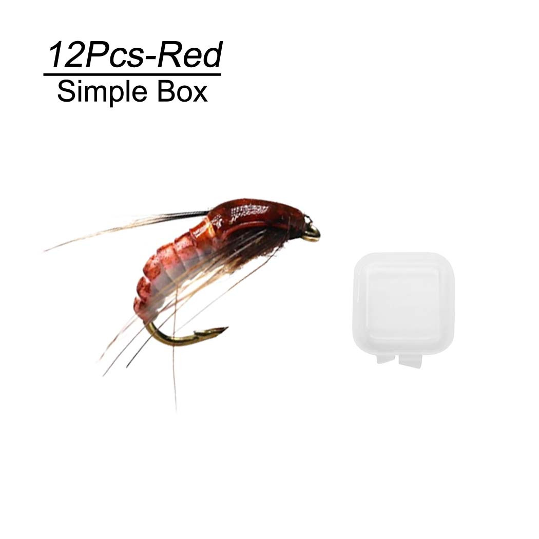 6/12pcs UV Insect Lures: Catch More Trout With These Bionic Fly Bait Hooks!