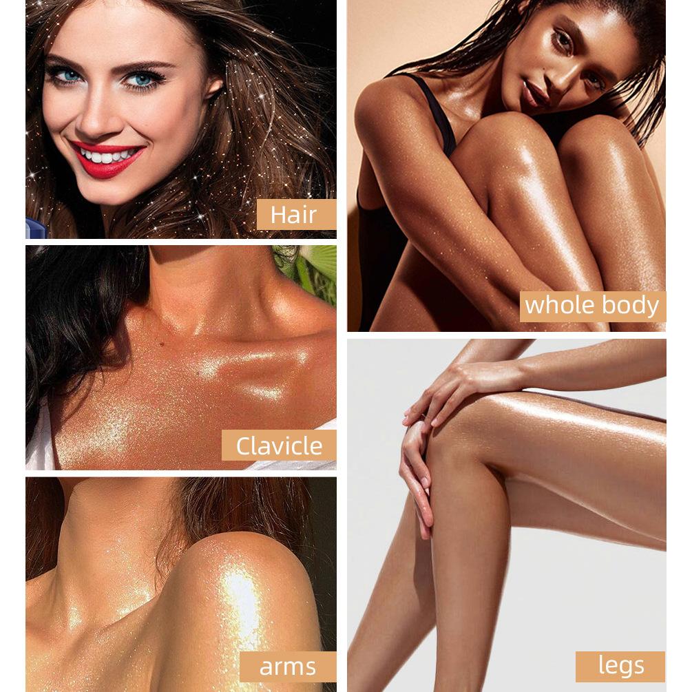 Shimmering Body Highlighter, Body Glitter Highlighter Makeup Palette, –  EveryMarket