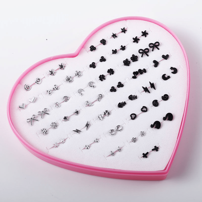 Shop Hypoallergenic Women's Stud Earrings Peach Heart Gift Box Elegant Jewelry Accessories