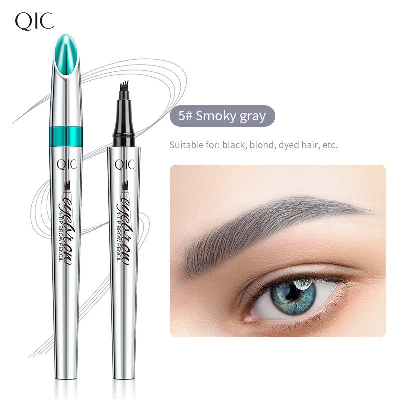 four pronged eyebrow pencil waterproof sweat proof liquid eyebrow pencil