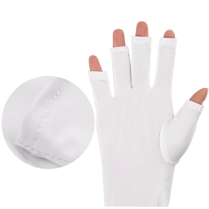 1 Pair UV Protection Glove Anti UV Radiation Protection Gloves For Nail Art  Gel UV LED Lamp Nail Dryer Manicure Salon