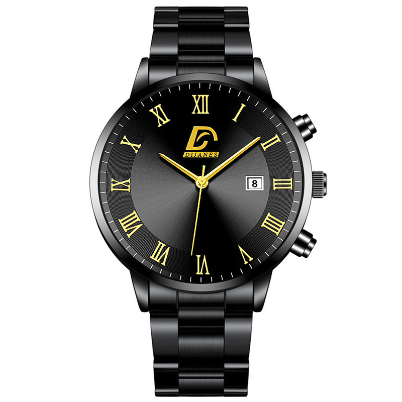 ZHANGZONG Reloj Hombre Barato Reloj Mujer smartwatch Reloj de Cuarzo para  Hombre de Tres Tonos Plateado/Dorado/Negro con Correa de Acero Inoxidable