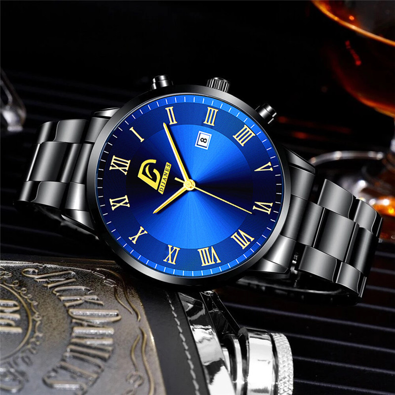 Relojes de negocios informales a la moda para Hombre, Reloj resistente al  agua de acero inoxidable de lujo para Hombre, relojes de pulsera de cuarzo,  Reloj Masculino Reloj De Hombre – Los