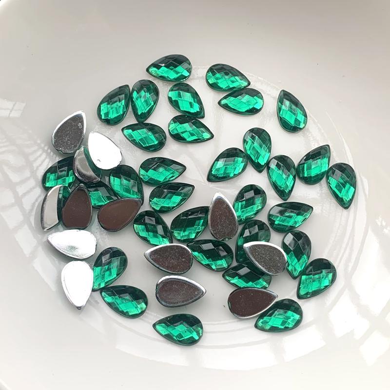 Tear Drop Rhinestones Flat Back Acrylic Gems Crystal Stones - Temu