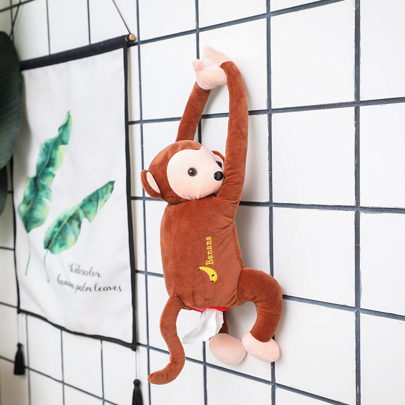 Portable Cartoon Monkey Paper Napkin Tissue Box Holder - Temu