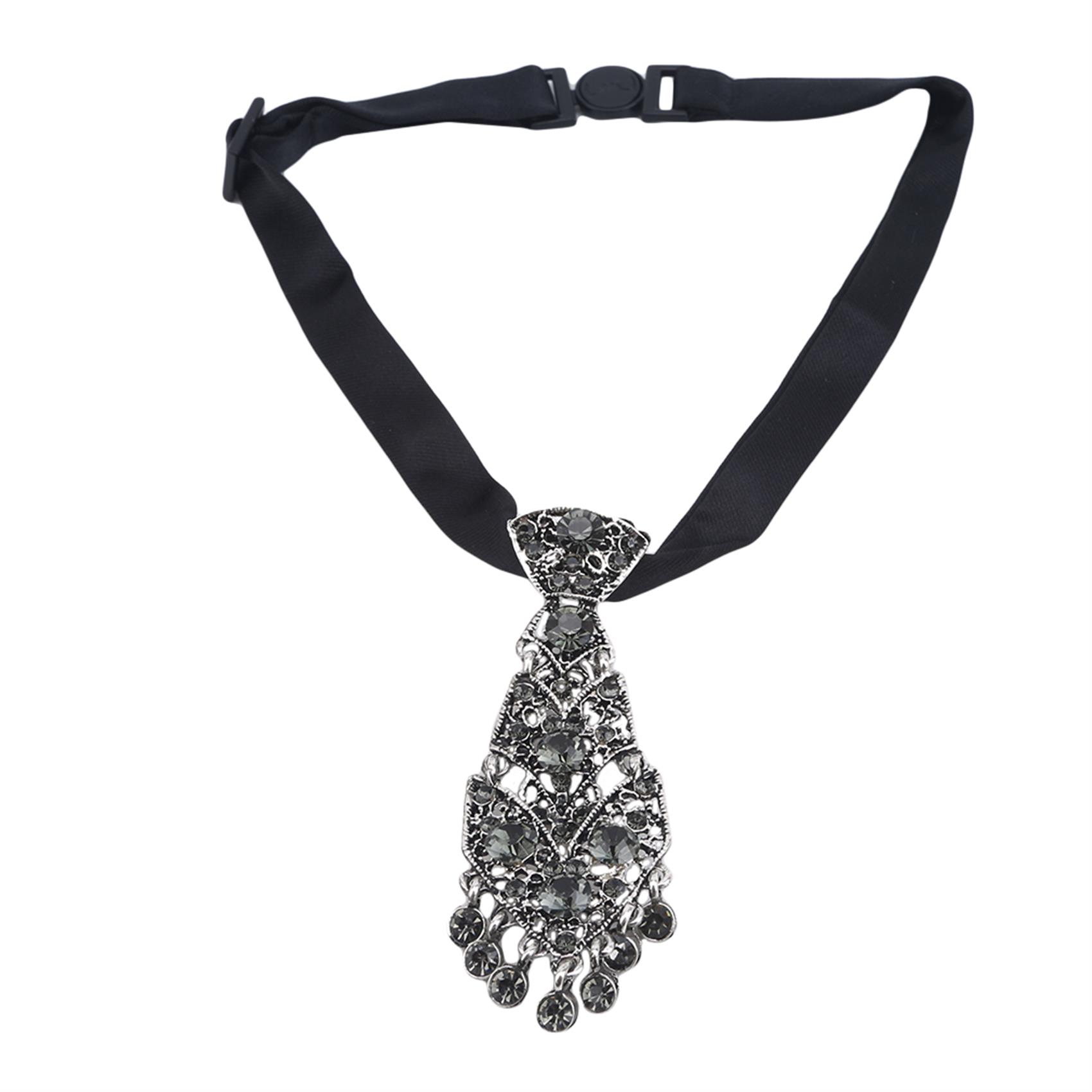 Men's Rhinestone Tie For Hosting Or Evening - Temu