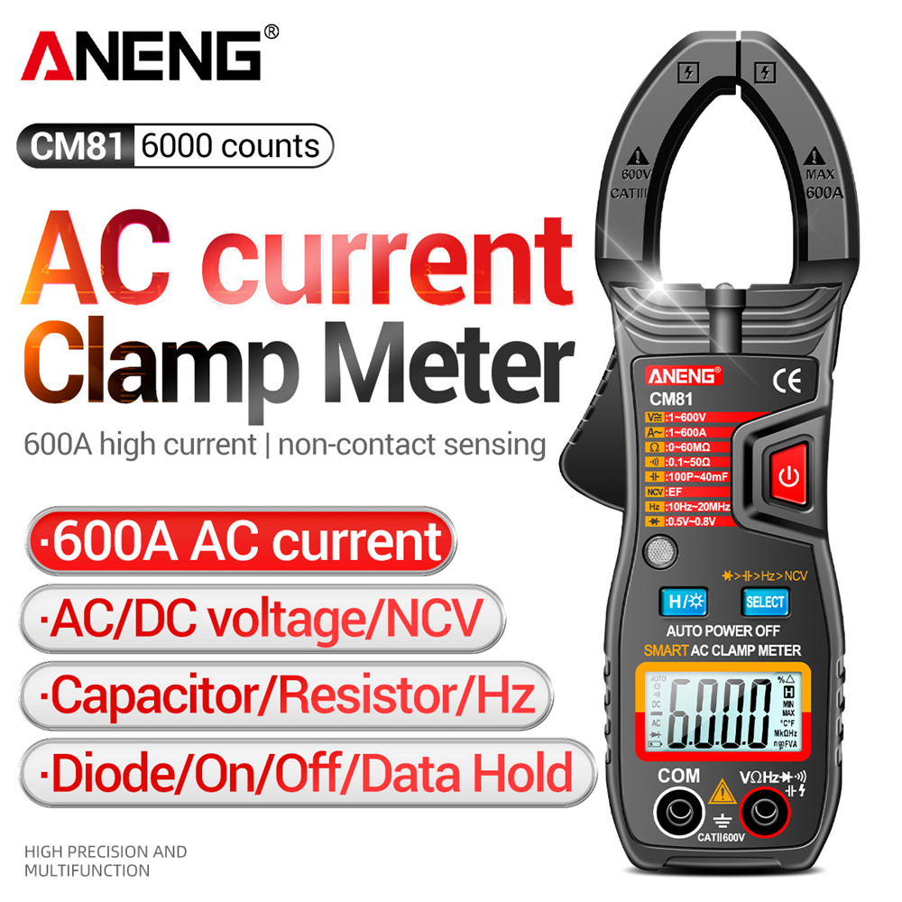 Aneng-Multimètre Numérique XL830L, Voltmètre AC/DC, Testeur De Courant À  Diode T