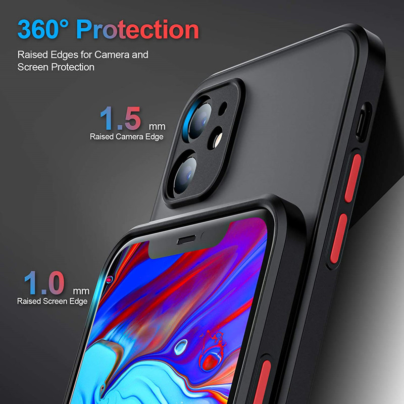 HOCE Shockproof Armor Bumper Case For iPhone 15 14 13 12 11 Pro Max XS XR X  8 Plus Soft TPU Frame Hybrid Clear Heavy Duty Cover - AliExpress