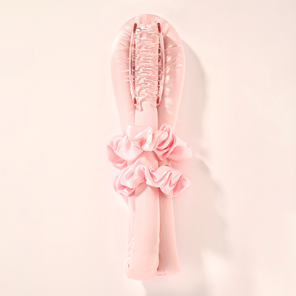 Satin Heatless Curling Rod Headband Foam Hair Rollers Long Hair