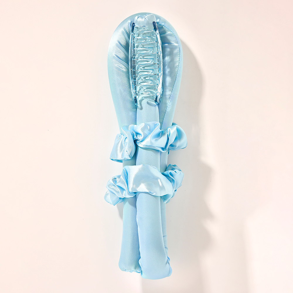 Satin Heatless Curling Rod Headband Foam Hair Rollers Long Hair