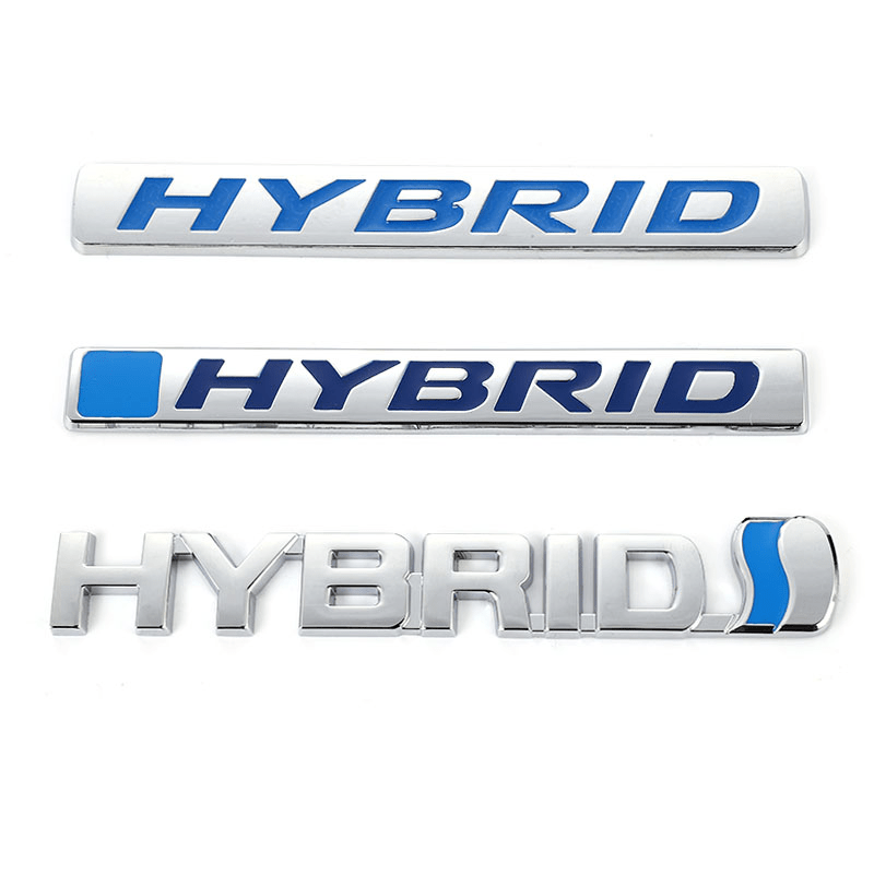 3D Metal HYBRID Car Sticker Emblem Badge For Hybrid Toyota Prius Camry Crown Auris Rav4s Ford S MAX Fusion Explorer