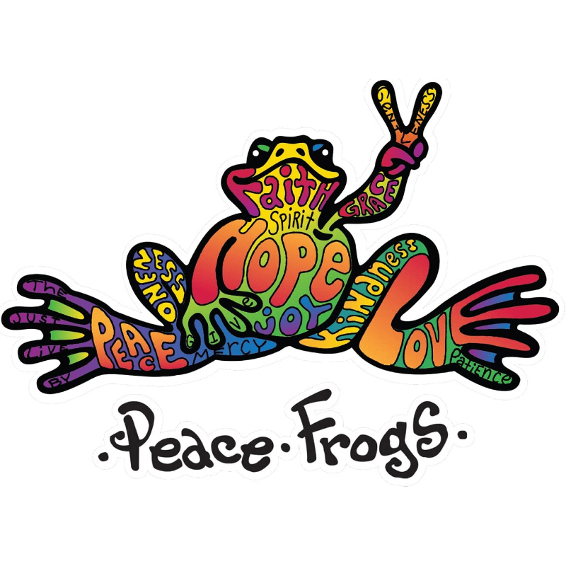 

Show The World Your Hope For Peace With This Colorful Frog Car Sticker!