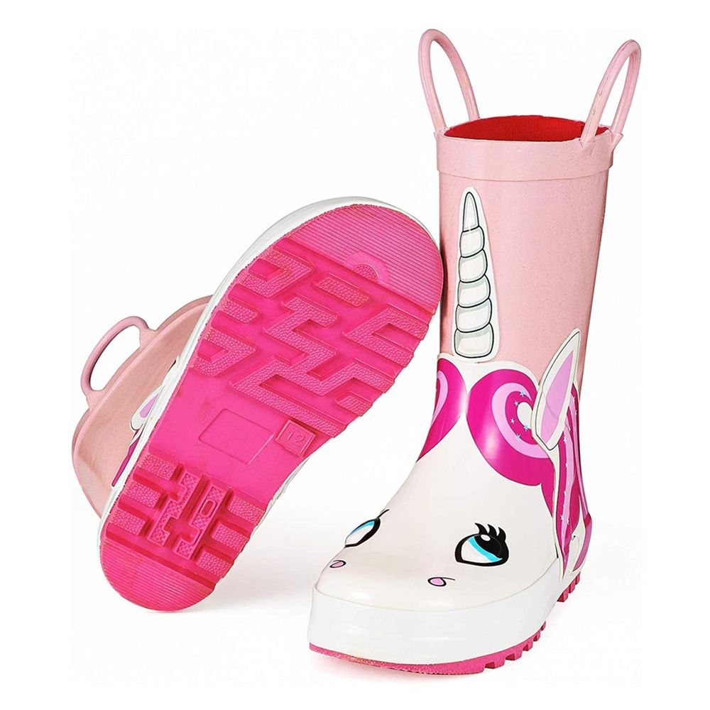 I lost my way Entertain Unnecessary Kids Rain Boots Waterproof Printed Rubber Boots With Handles | Free  Shipping For New Users | Temu