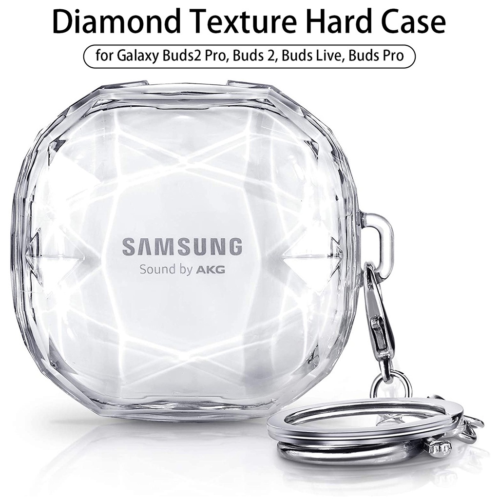 Clear Case For Samsung Galaxy Buds2 Pro Hard Cover With Keychain For Buds  Live Buds Pro Buds 2 Casing