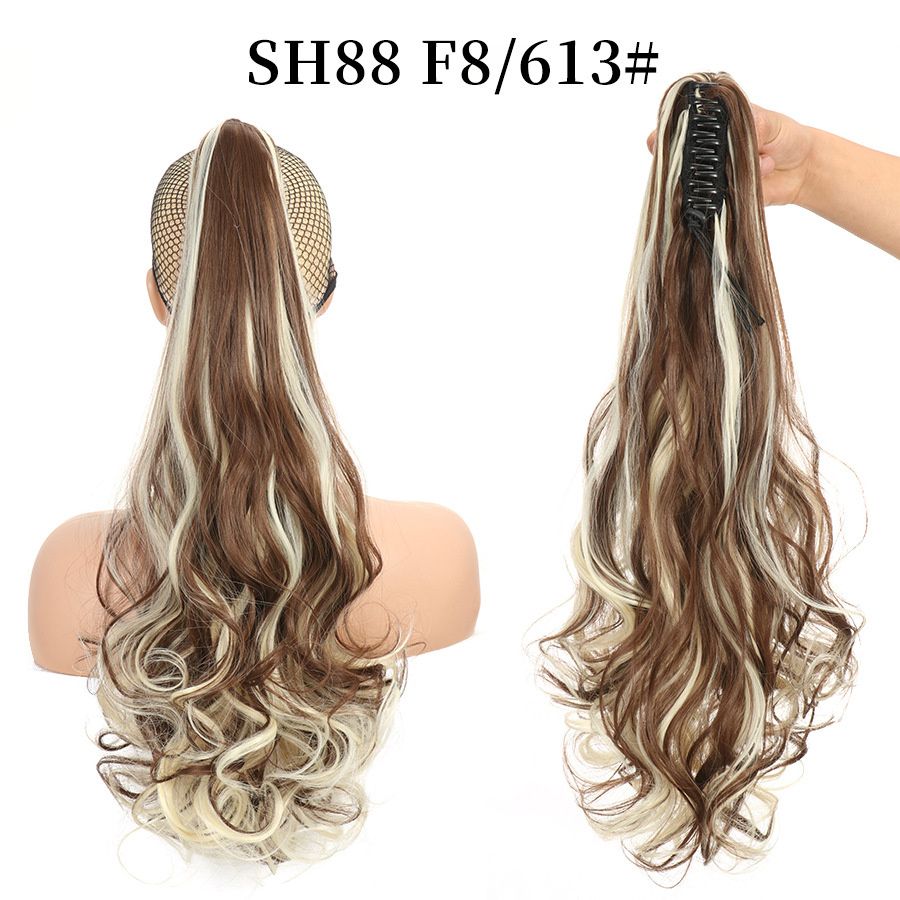 Wavy Ponytail Hair Extension Synthetic Long Wavy Claw Clip Hair Extension  Heat Resistant Fiber Ponytail Wig For Women - Beauty & Personal Care - Temu