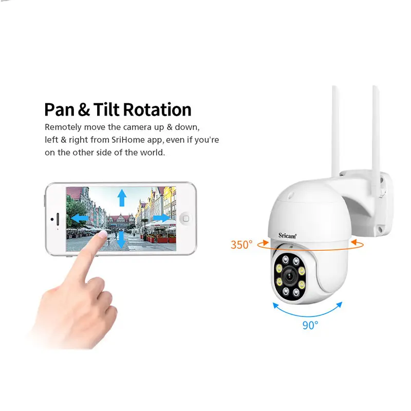 1pc Sricam SP028 2 0MP WIFI IP Camera IP66 Waterproof Outdoor AI Human Body Detection Color Night Vision CCTV Baby Monitor