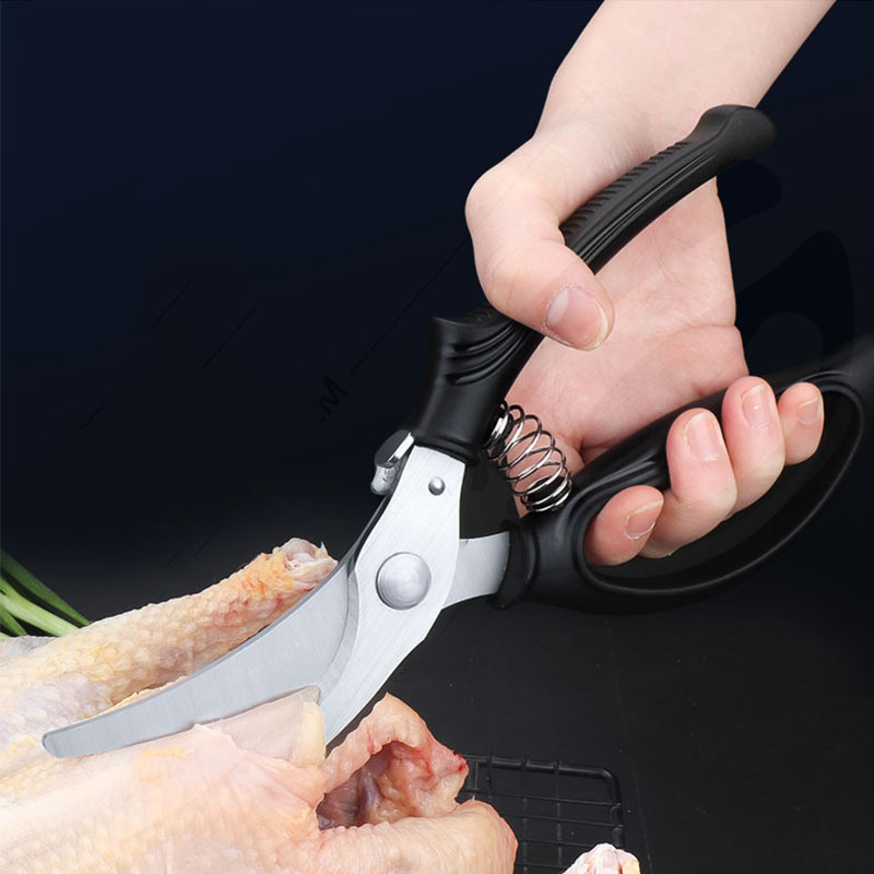 Kitchen Scissors Heavy Duty Poultry Shears w/ Safety Lock for Chicken Meat  Bone