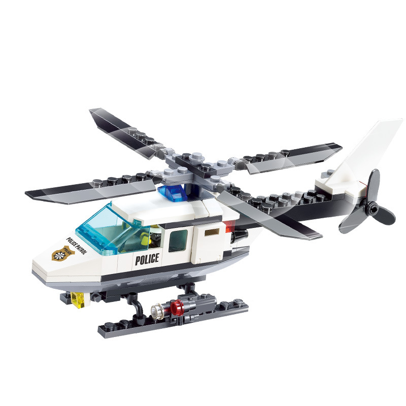 102pcs Building Blocks Police Helicopter DIY Toy for Kids