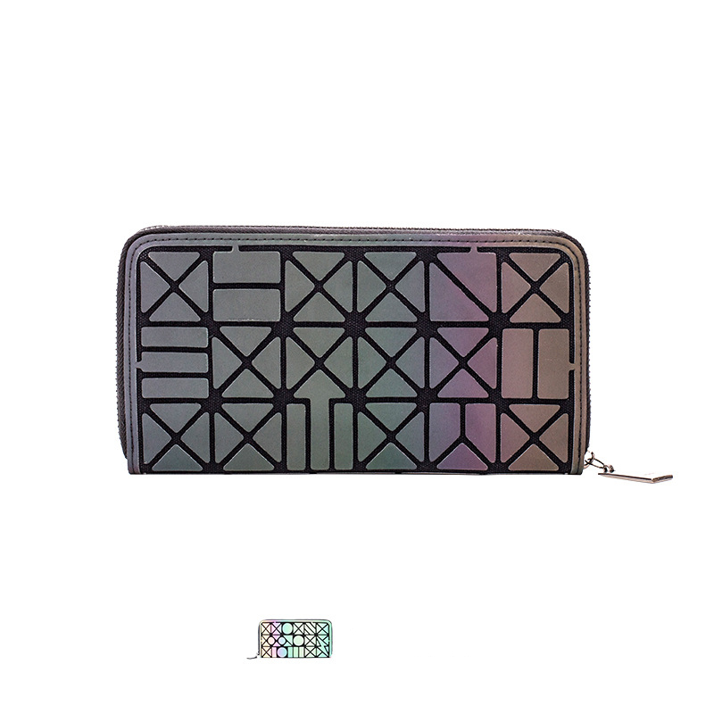 Women's Purse, Geometric Pattern Long Striped Card Holder, Luminous Wallet  - Temu
