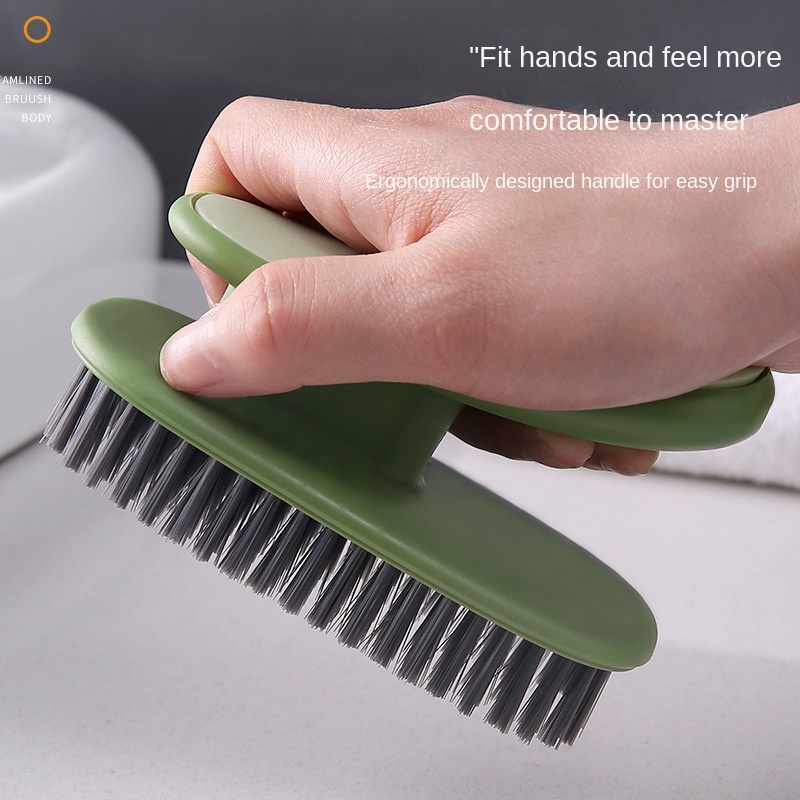 Plastic Clothes Washing Scrub Brush with Handle Small Cleaning