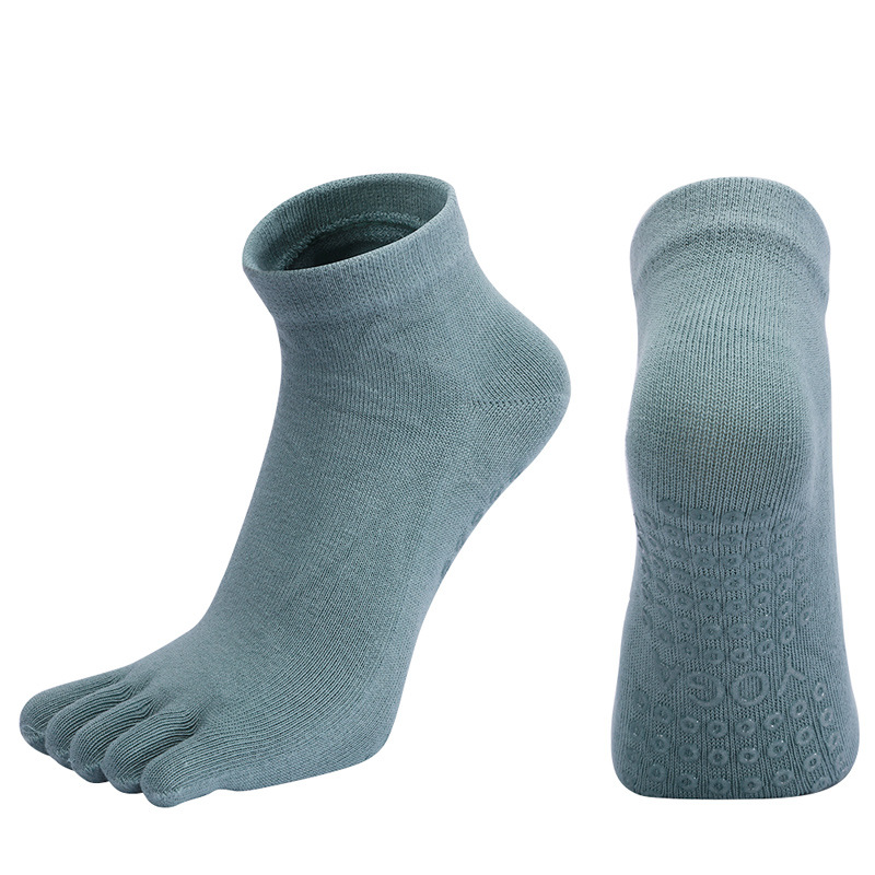 Solid Color Short Calf 5 Toes Split Socks Anti Slip Fitness - Temu