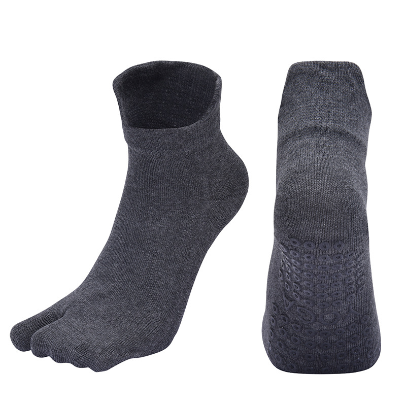 Solid Color Short Calf 5 Toes Split Socks Anti slip Fitness - Temu