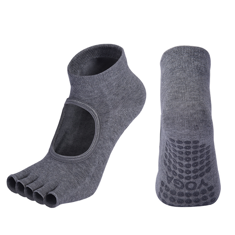 Solid Color Ankle Calf Instepless 5 Toe Split Toeless Socks - Temu