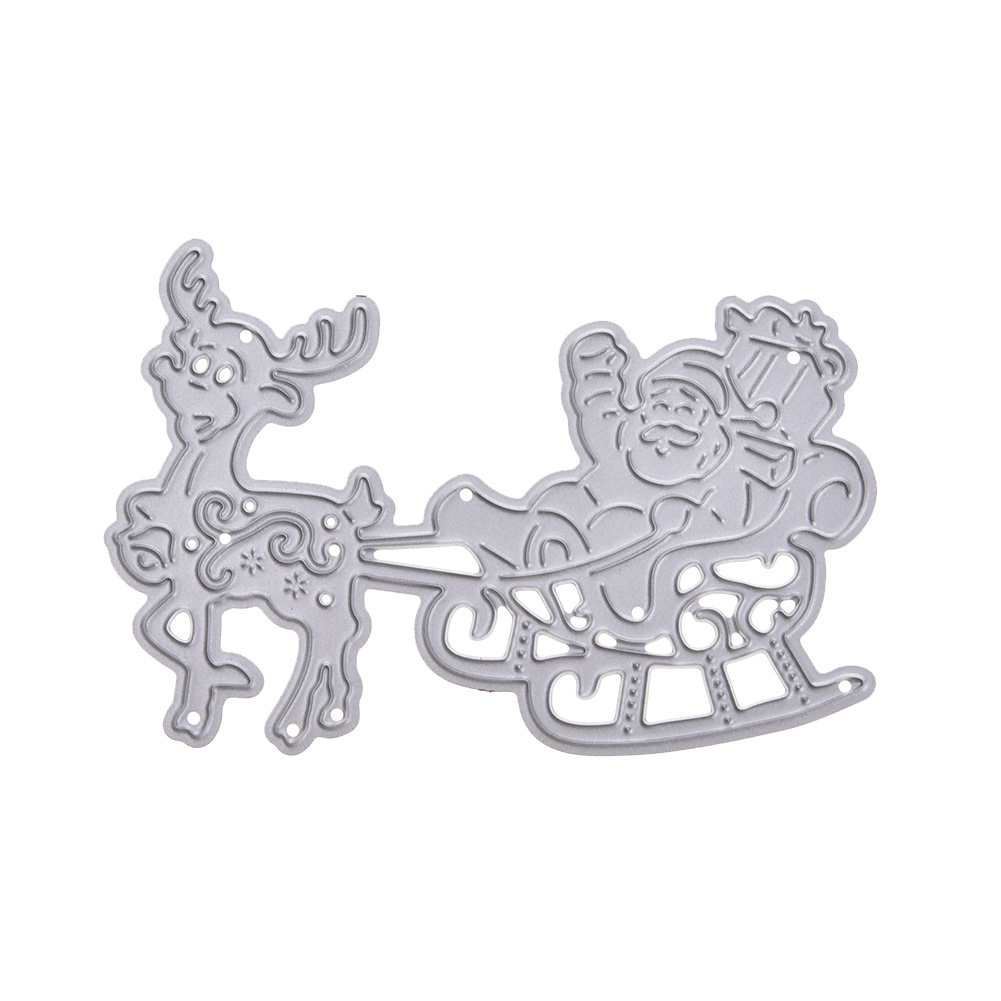 Christmas Animal Deer Santa Claus Frames Metal Cutting Dies Stencils ...