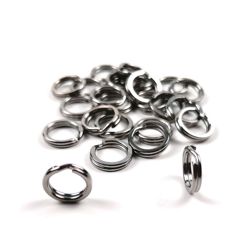 200pcs Heavy Duty Stainless Steel Fishing Split Rings - High Strength  Double Flat Wire Snap Ring for Lure Connector