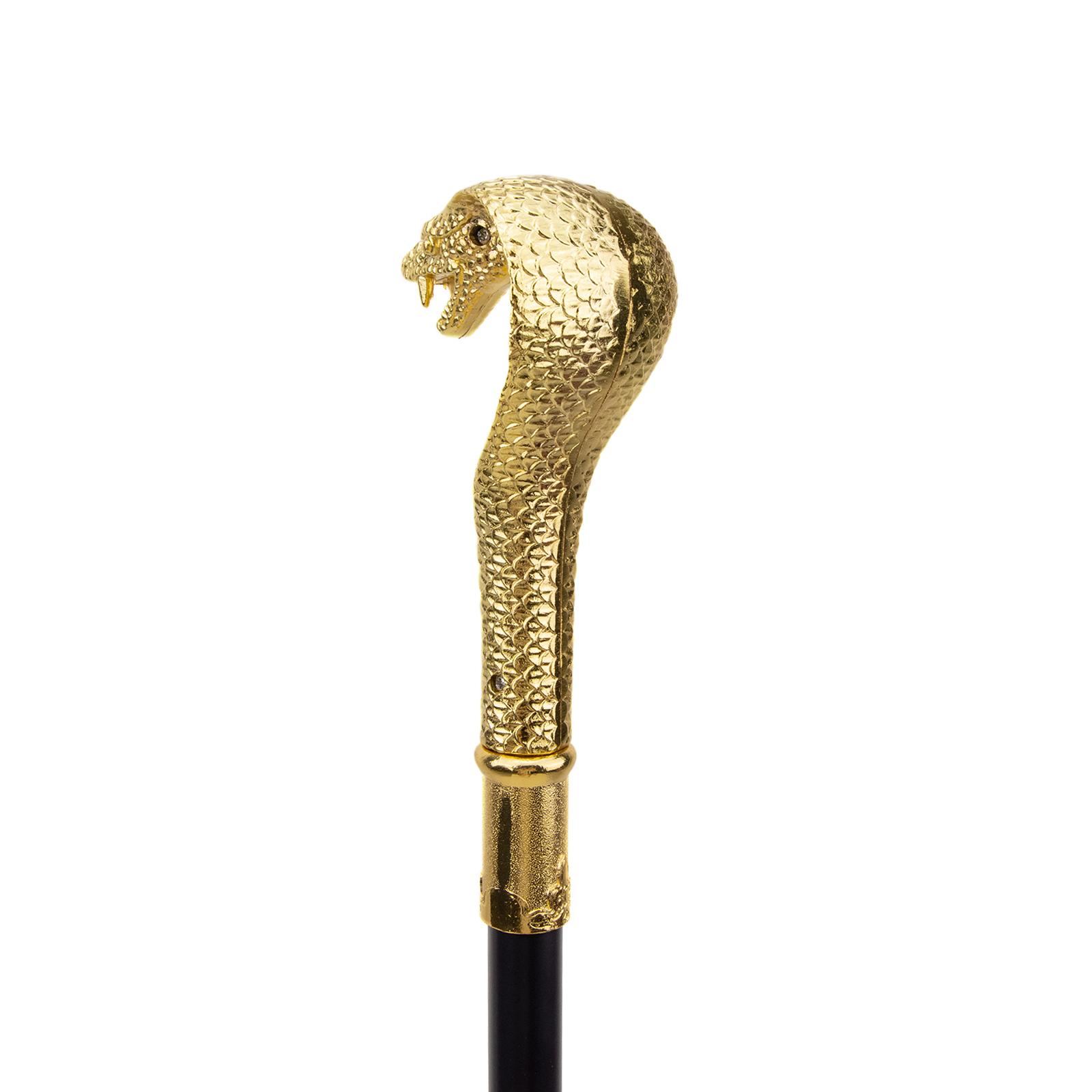 Bronze Luxury Cobra Head Handle Gentleman's Walking Stick - Temu