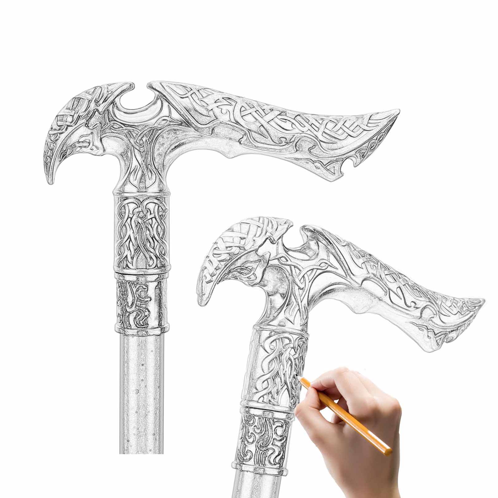 Big Hammer Fashion Walking Stick Decorative Vampire Cospaly - Temu Canada